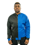 Two-Tone Black and Blue Lined Jacket