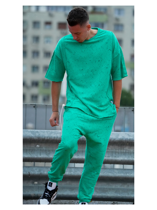 Solid Green Two-Piece Set