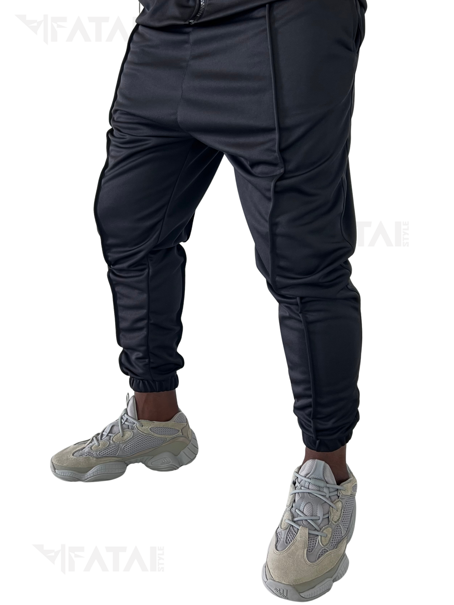 Black Heavyweight Two-Piece Set with Hood