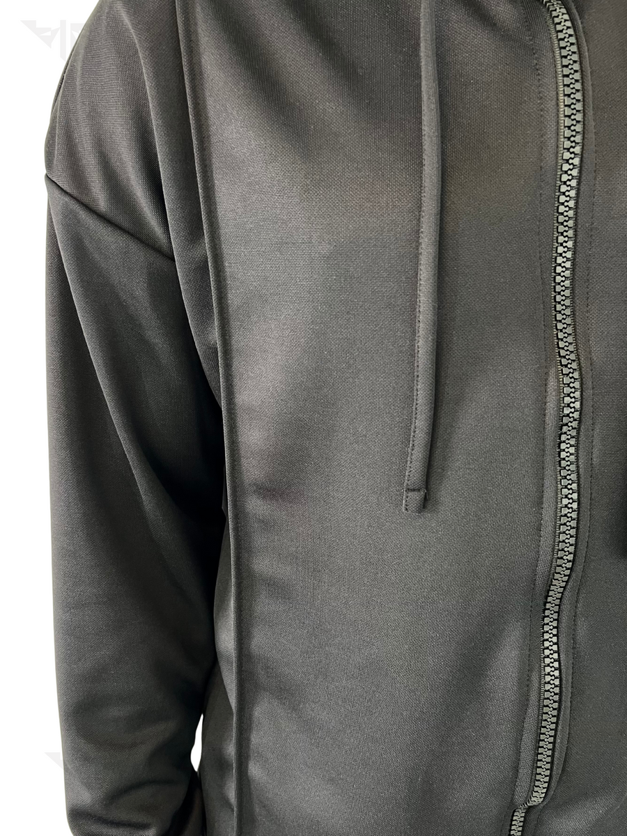 Black-on-Black Sweatshirt with Tonal Details