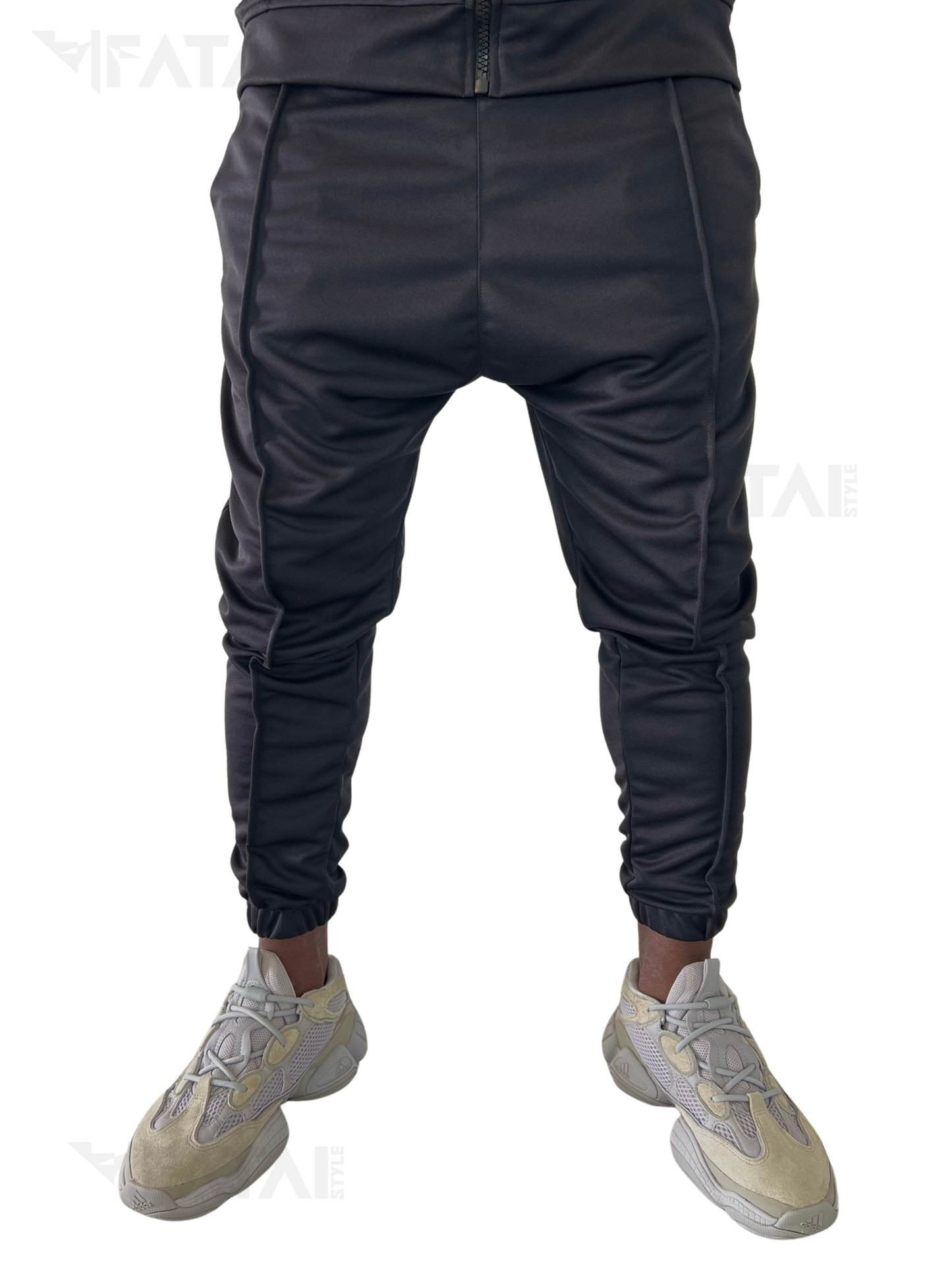 Black Heavyweight Two-Piece Set with Hood