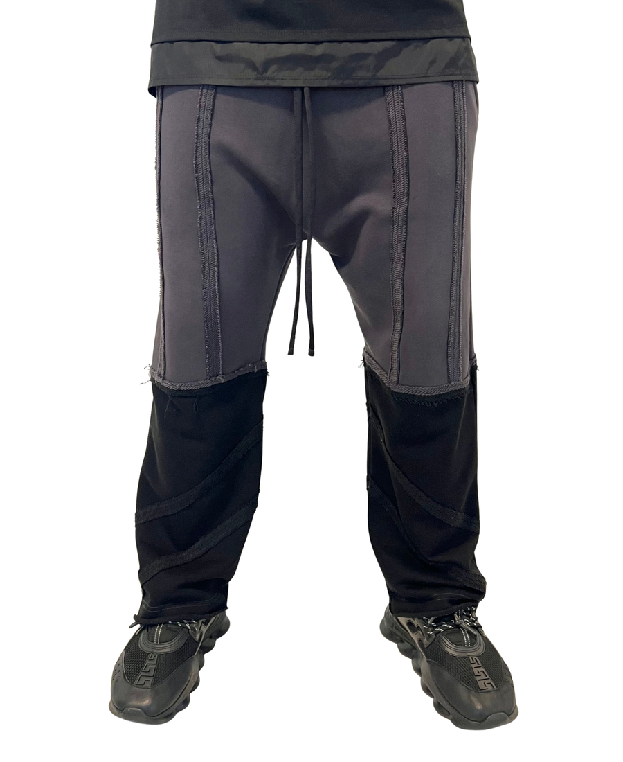 Dark Grey And Black Trousers