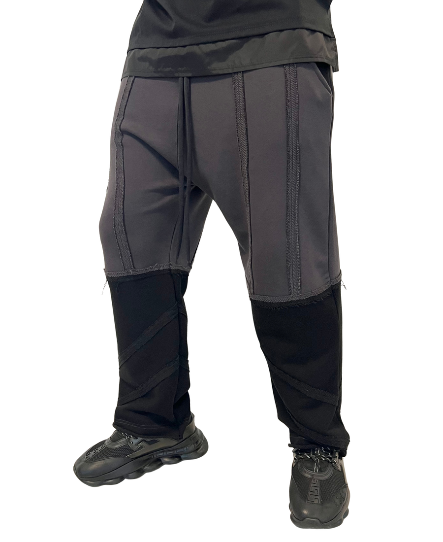 Dark Grey And Black Trousers