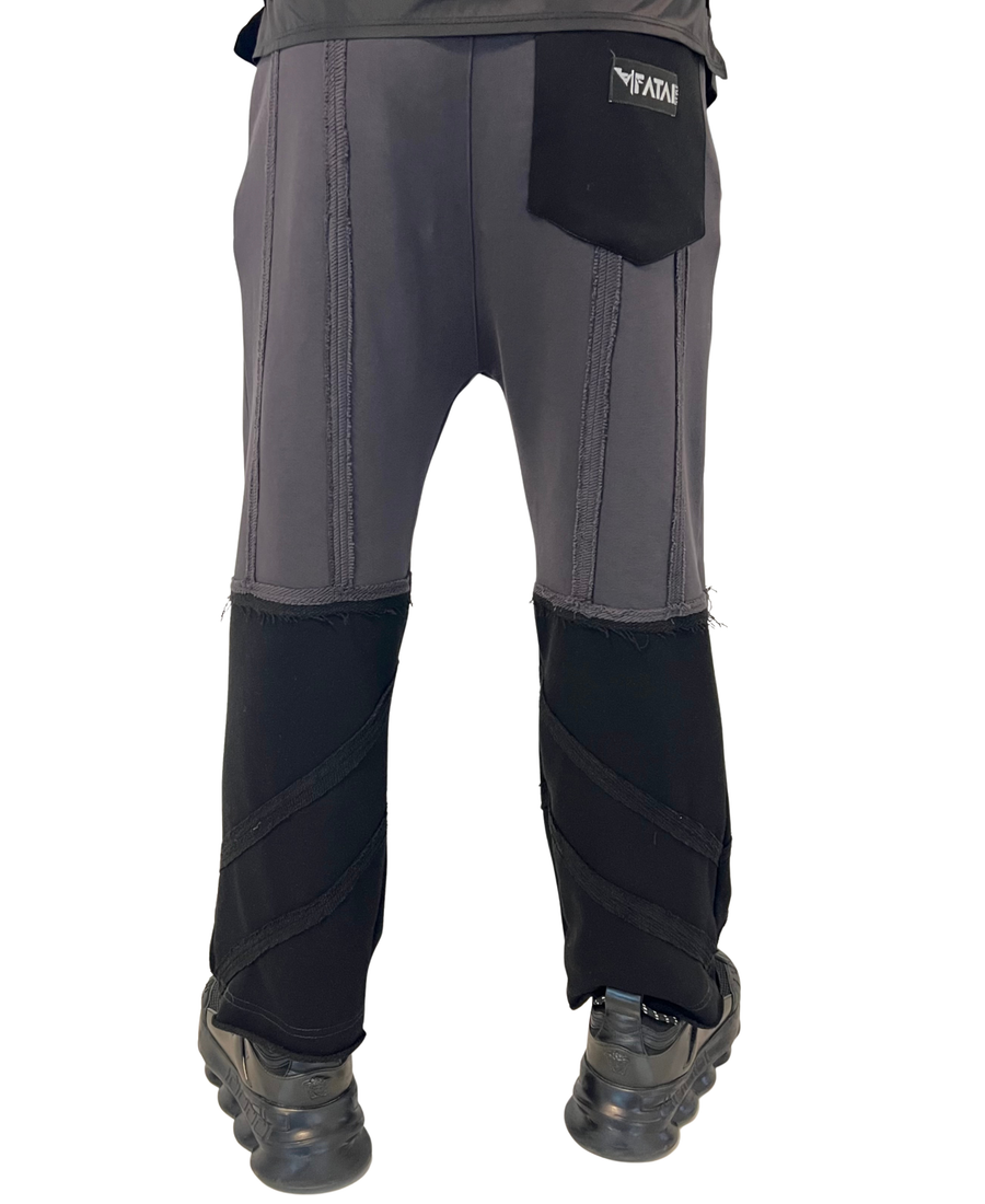 Dark Grey And Black Trousers