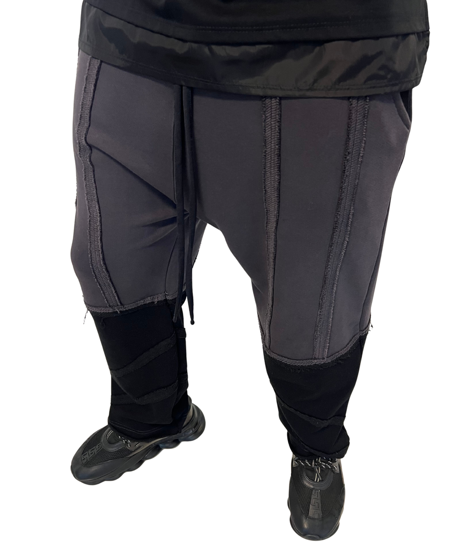 Dark Grey And Black Trousers