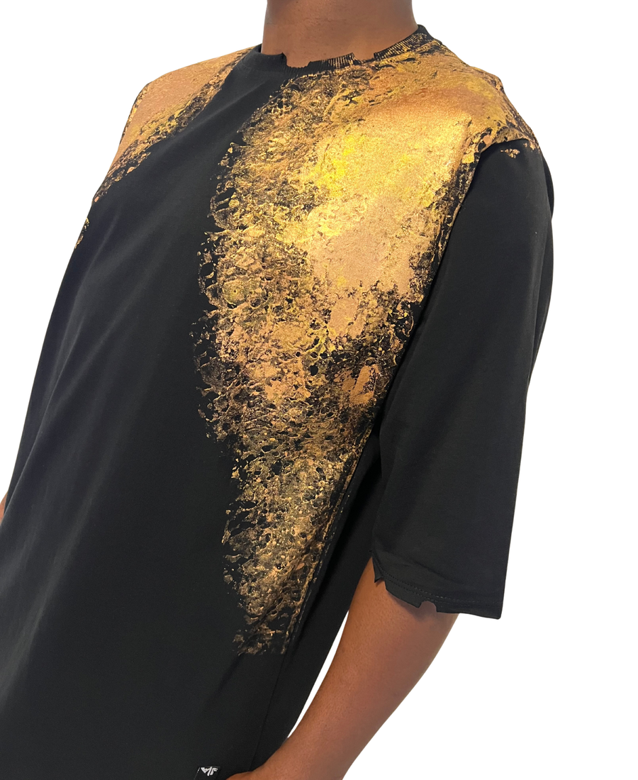 Hand-Painted Black T-Shirt
