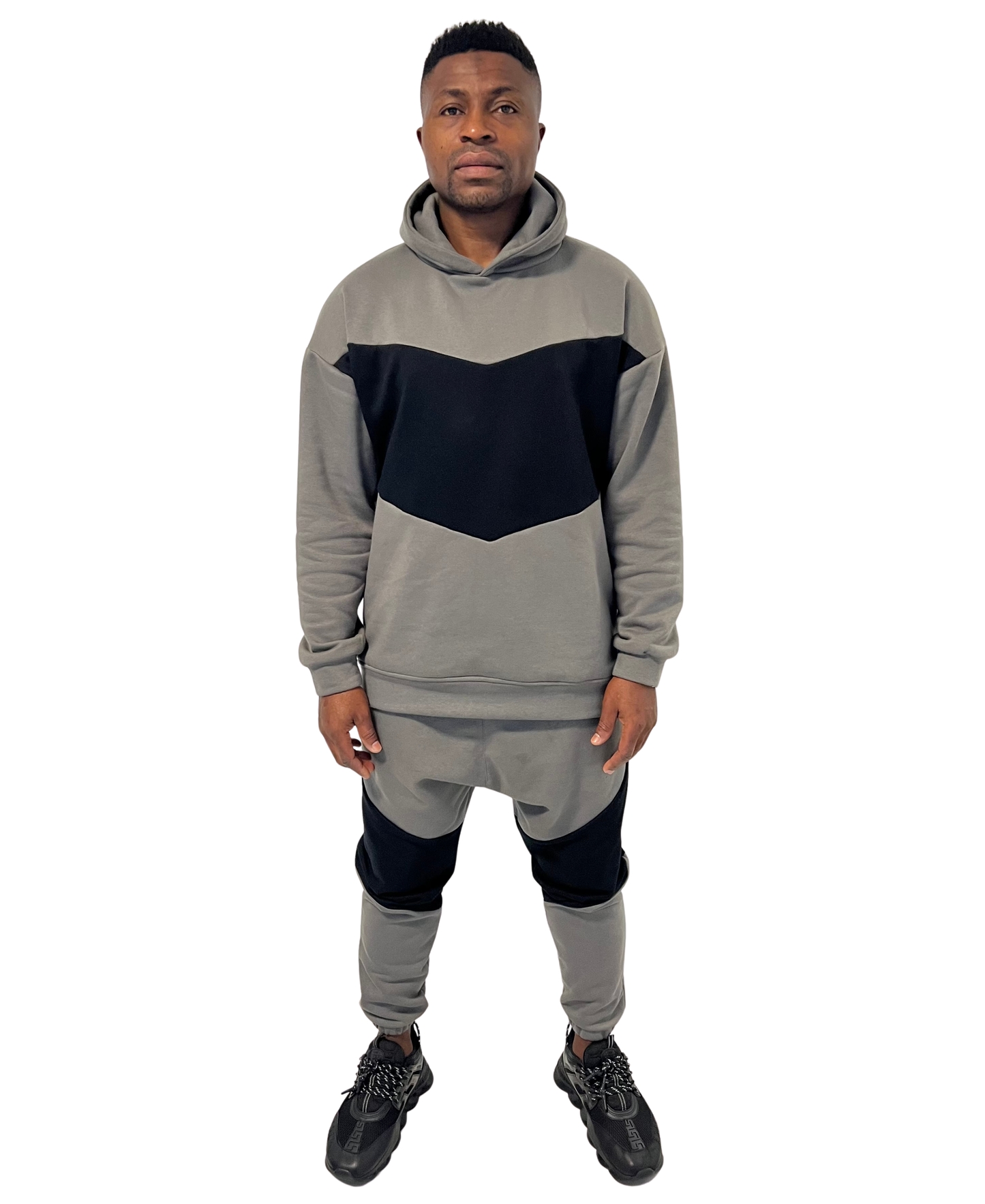 Two-Tone Grey Two-Piece Set