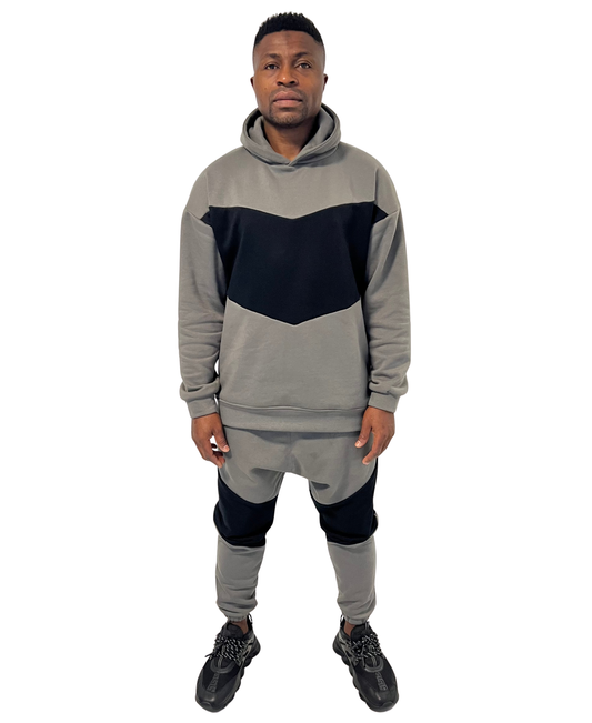 Two-Tone Grey Two-Piece Set