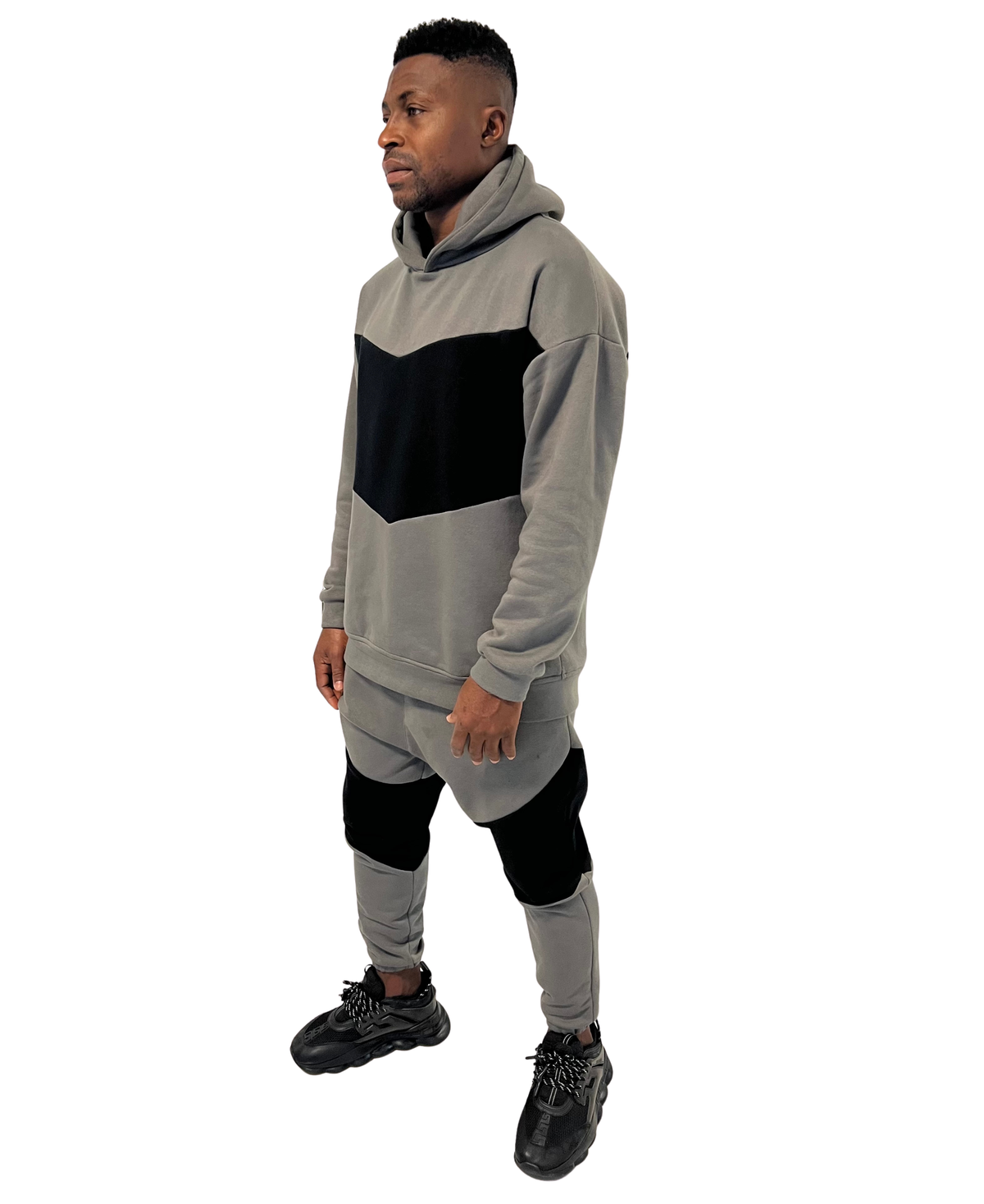 Two-Tone Grey Two-Piece Set
