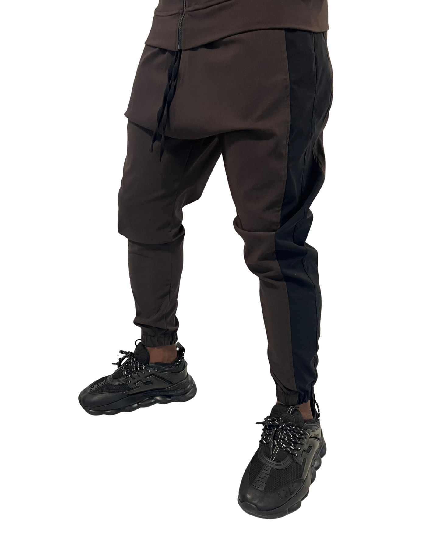 Brown & Black Two-Piece Set