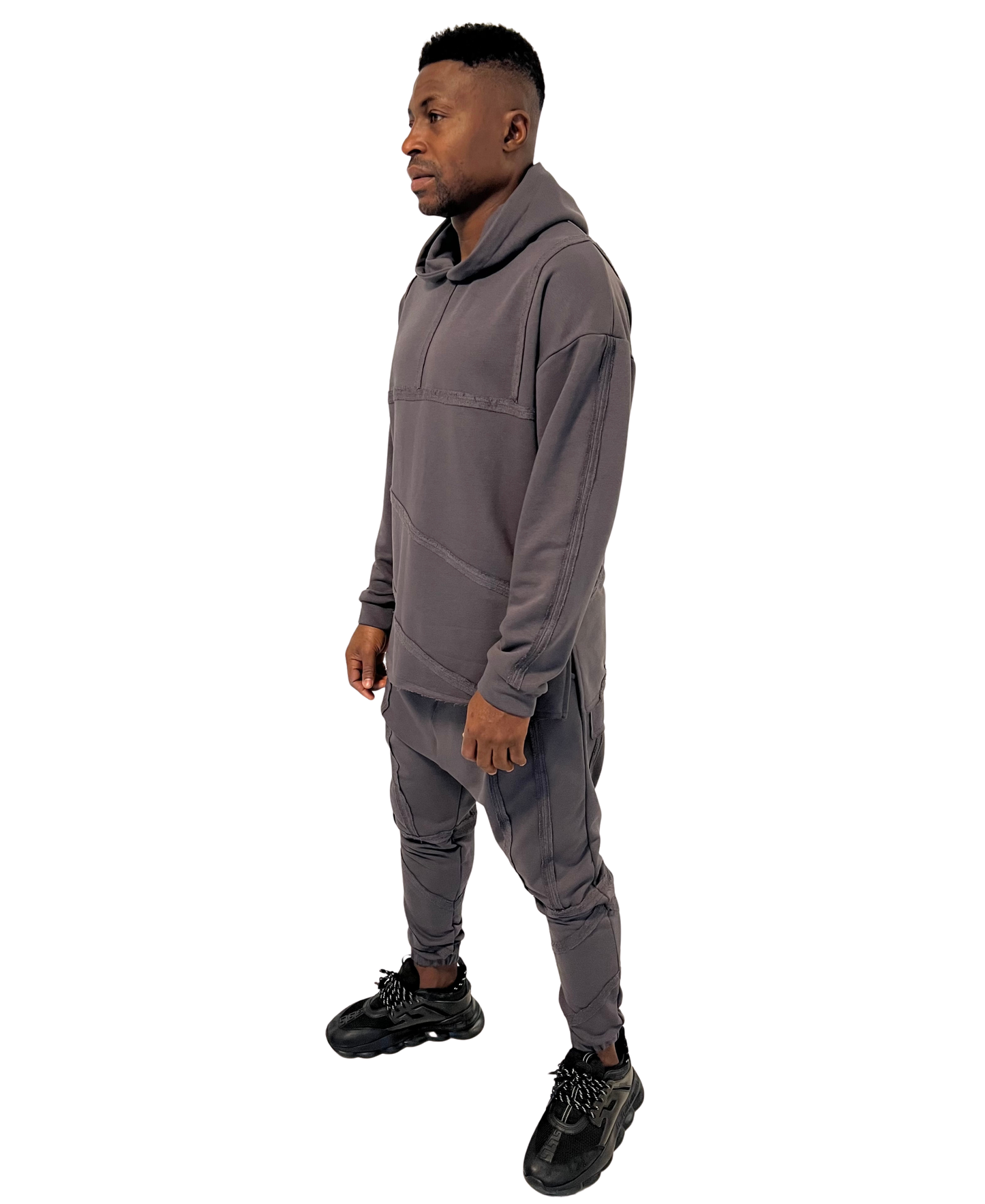 Dark Grey Tracksuit with Stitch Detail