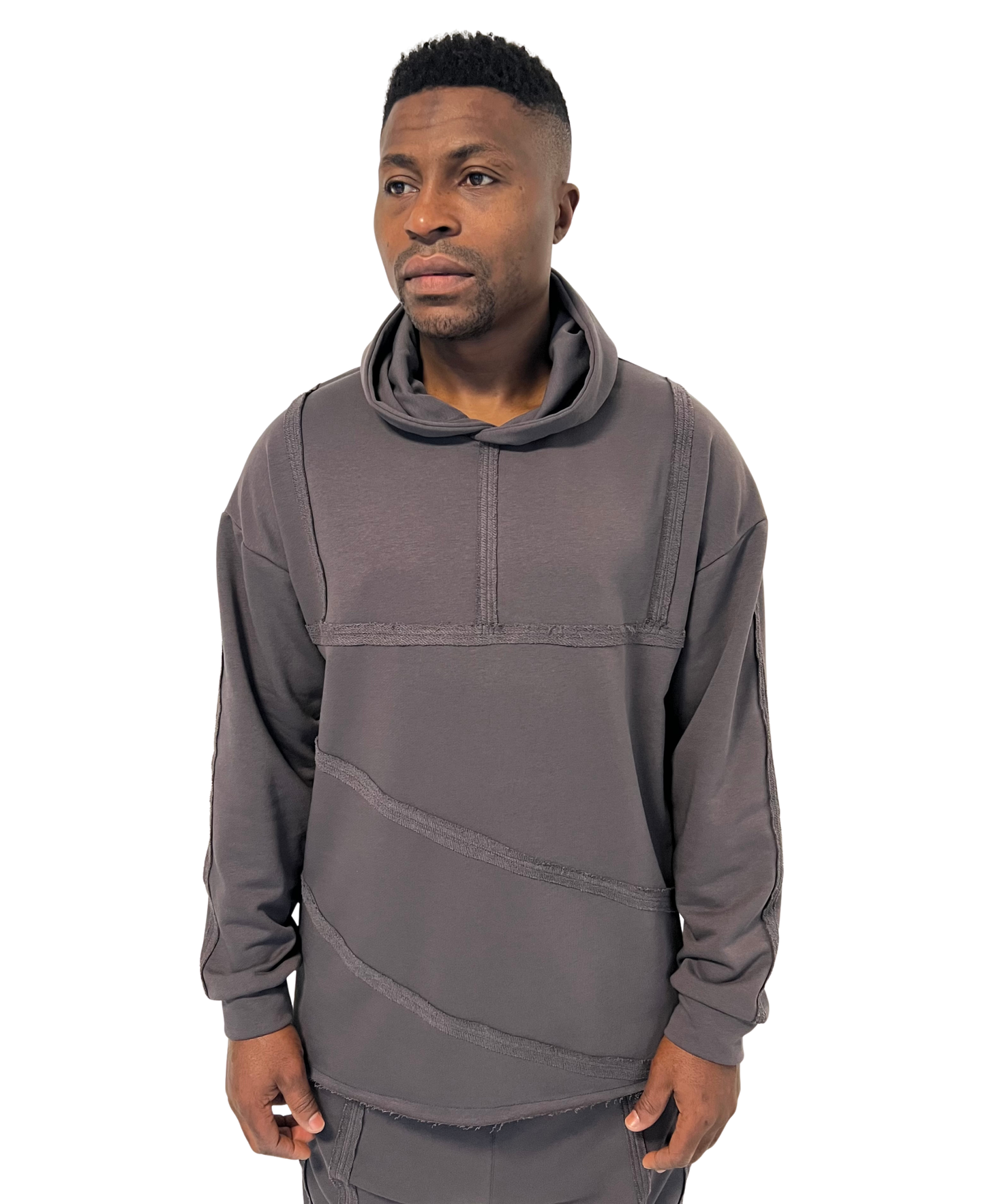 Dark Grey Tracksuit with Stitch Detail
