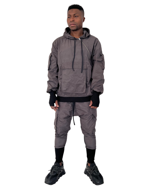 Black Tracksuit with Cappuccino Velvet Shell