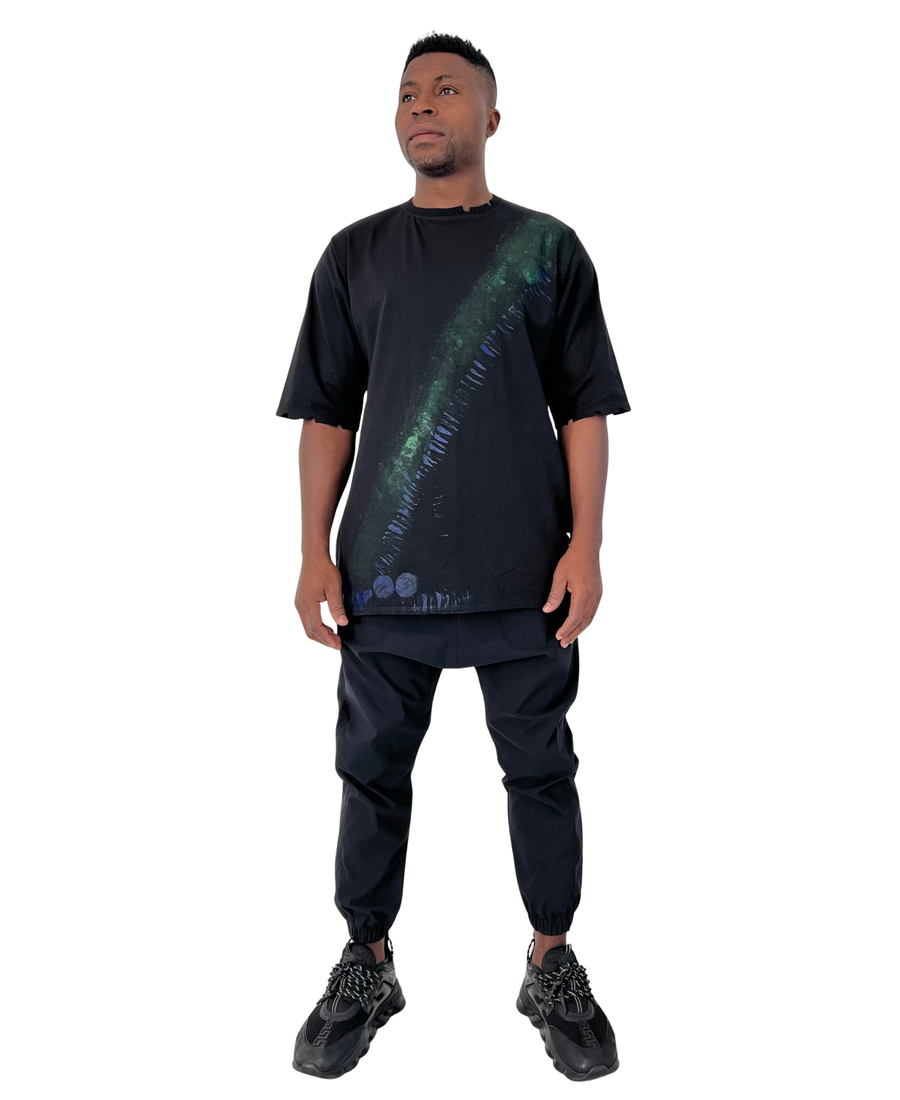 Dark Black Hand-Dyed T-Shirt