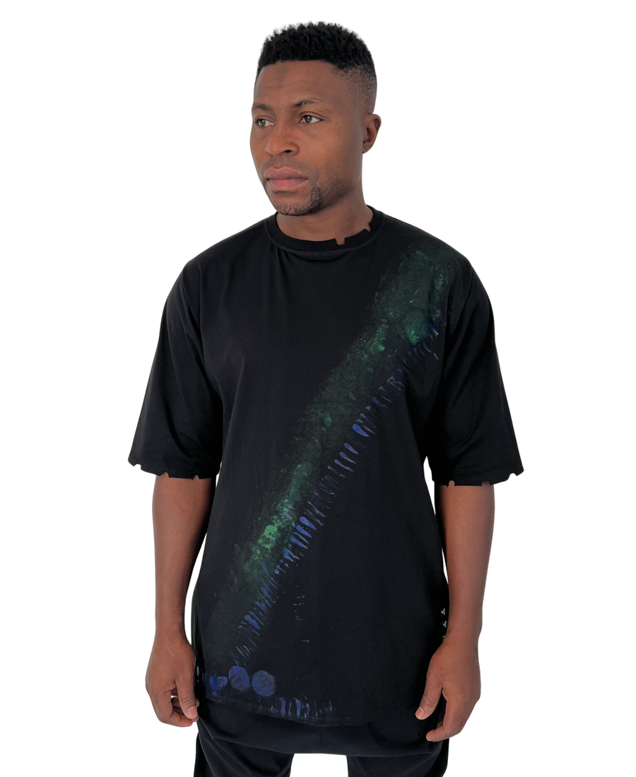 Dark Black Hand-Dyed T-Shirt
