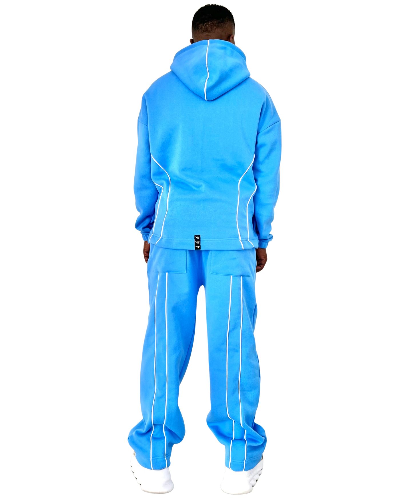 Navy Tracksuit with White Accents
