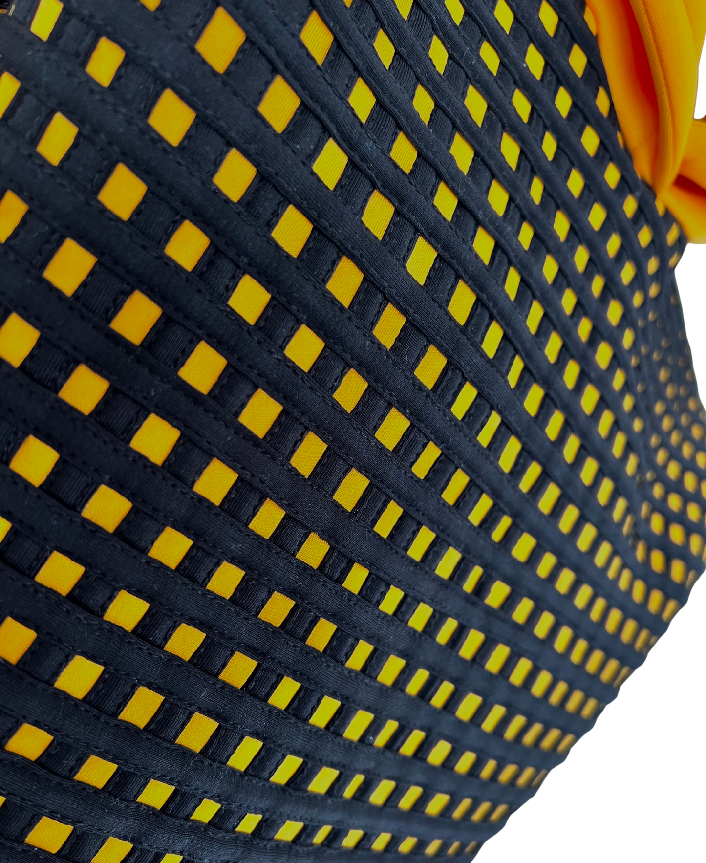 Yellow Tracksuit with Hand-Applied Black Pattern