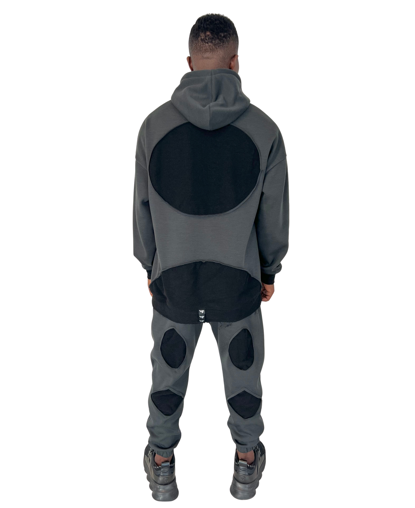 Grey Tracksuit with Black Cut-Out Detail