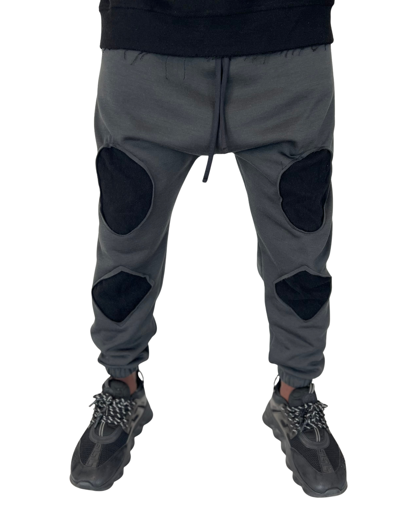 Grey Tracksuit with Black Cut-Out Detail
