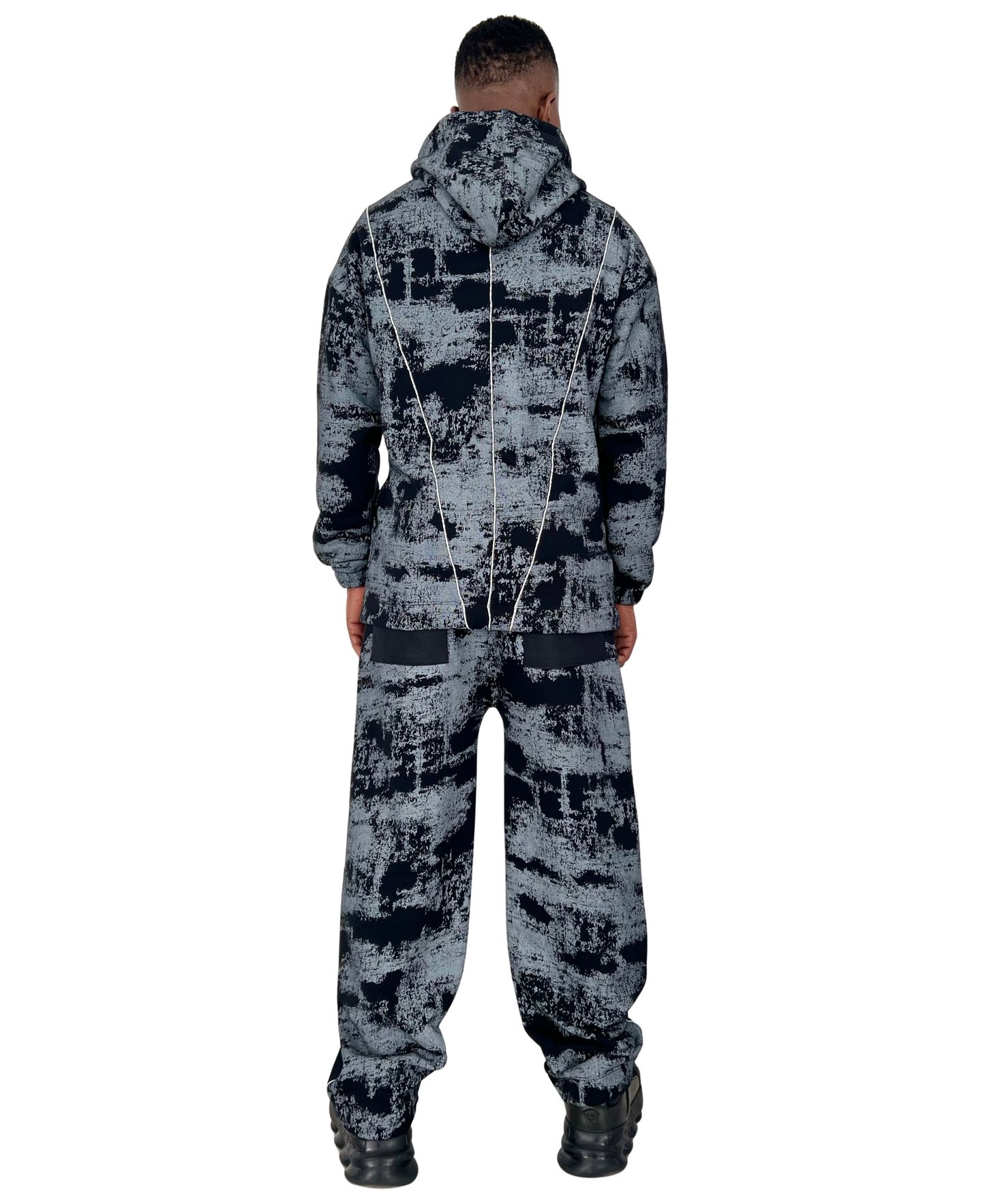 Black-Grey Washed Tracksuit