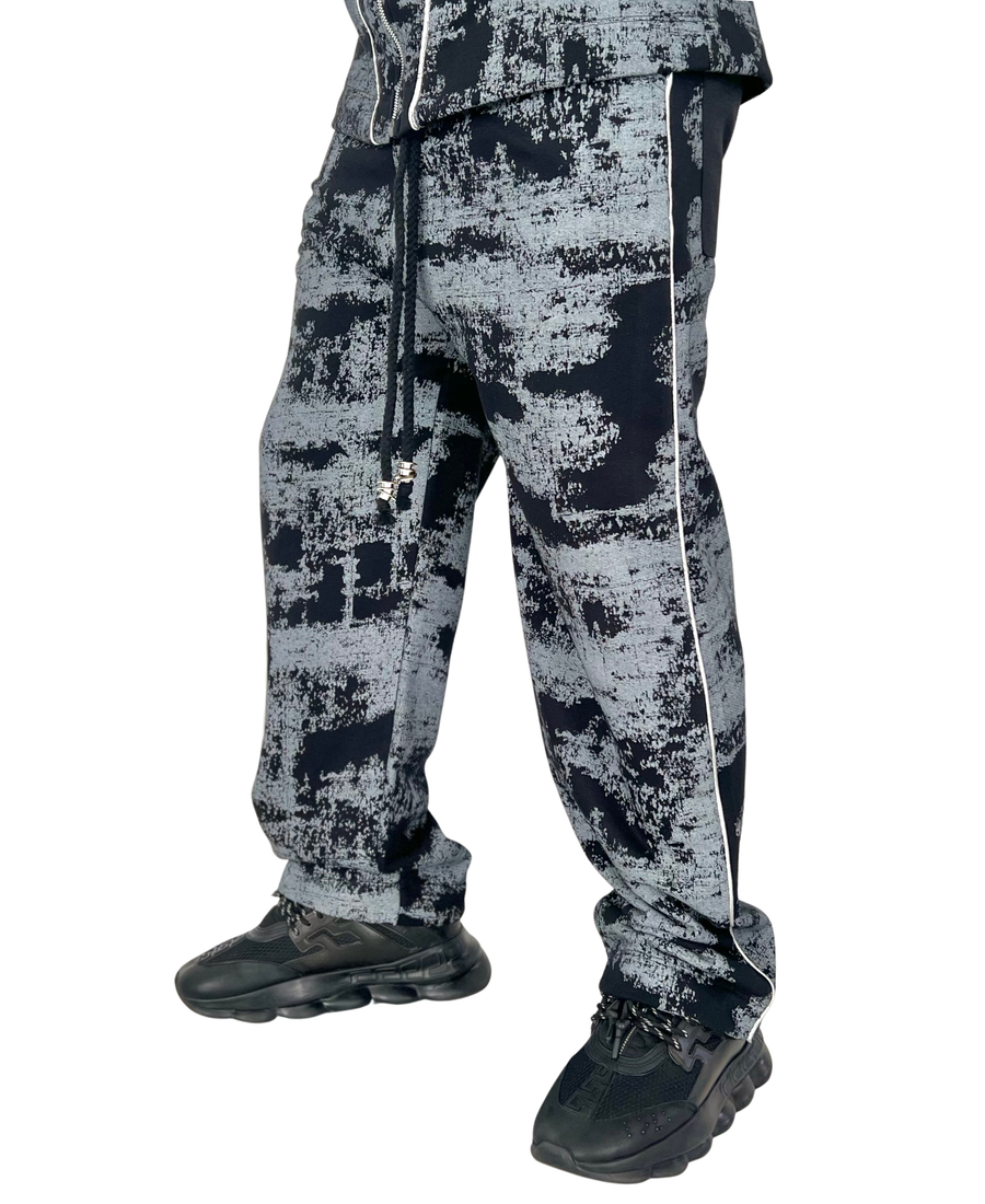 Black-Grey Washed Trousers