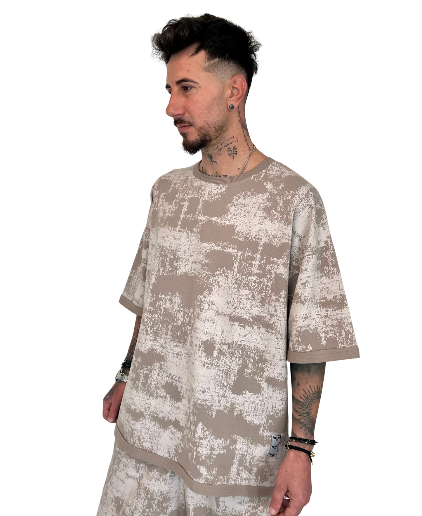 Tricou faded cappuccino