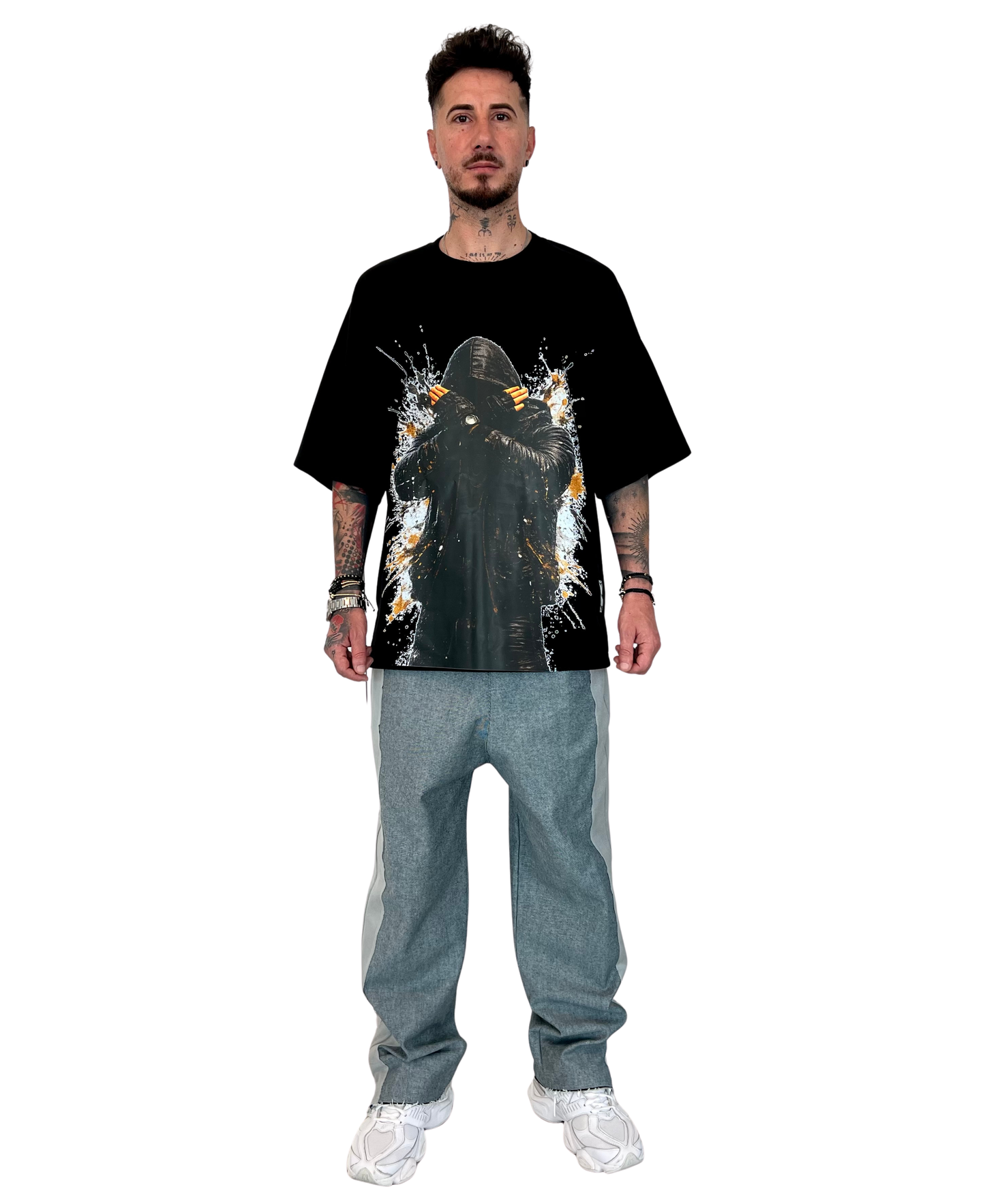 Tricou negru cu print