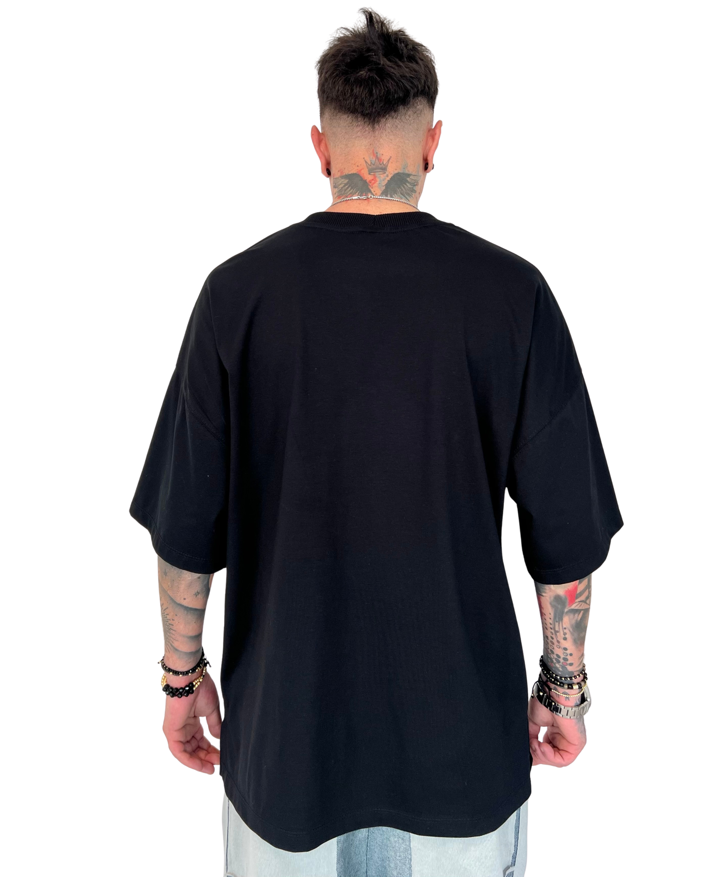 Tricou negru cu print