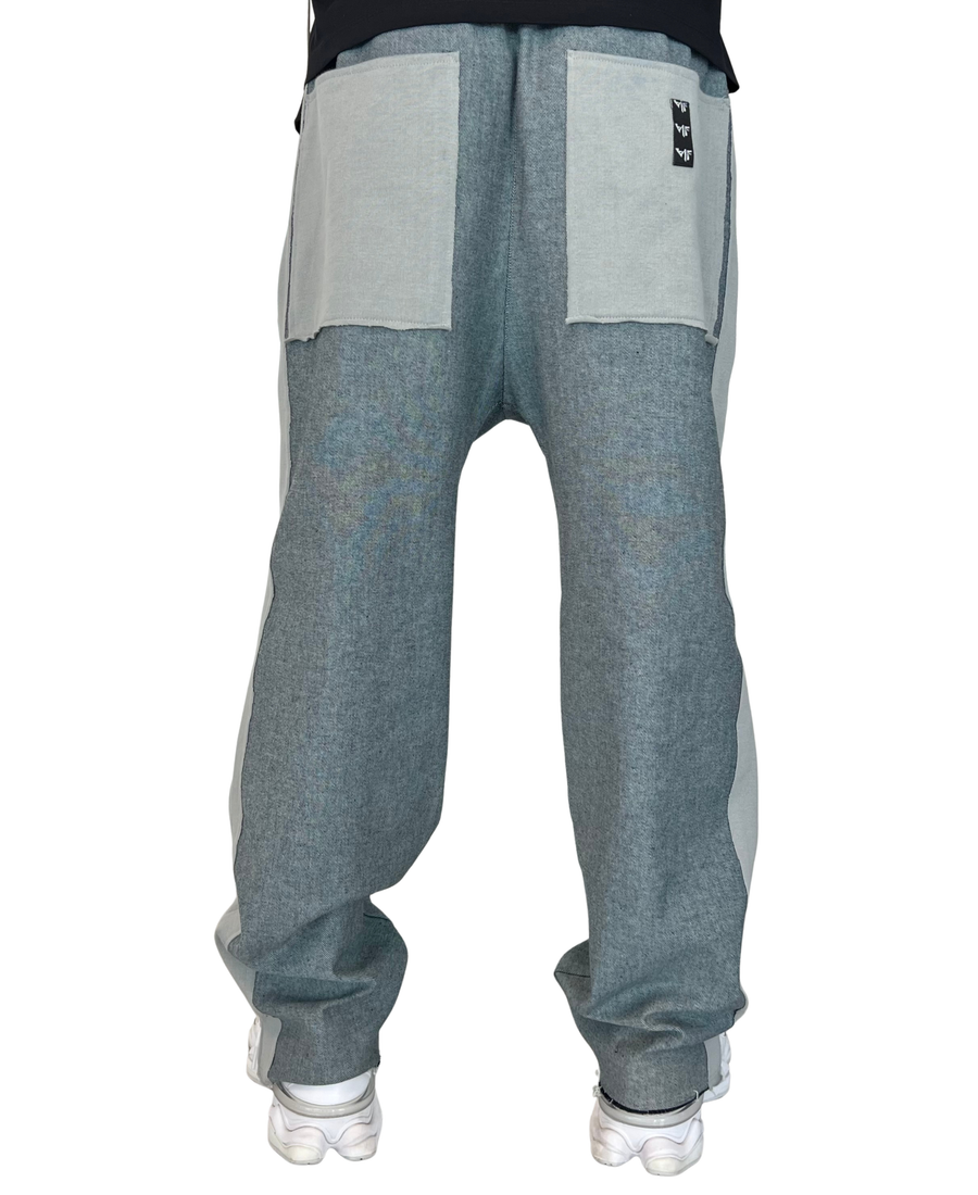 Grey Denim-Style Trousers