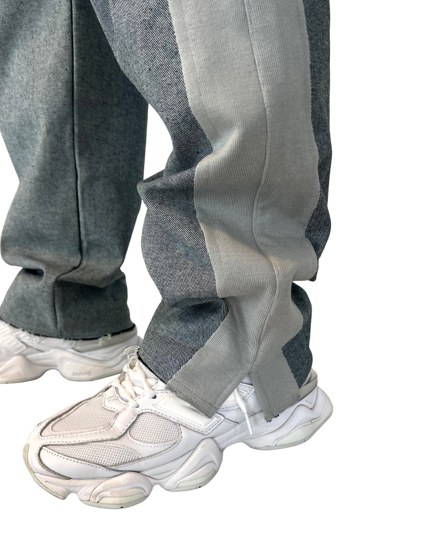 Grey Denim-Style Trousers