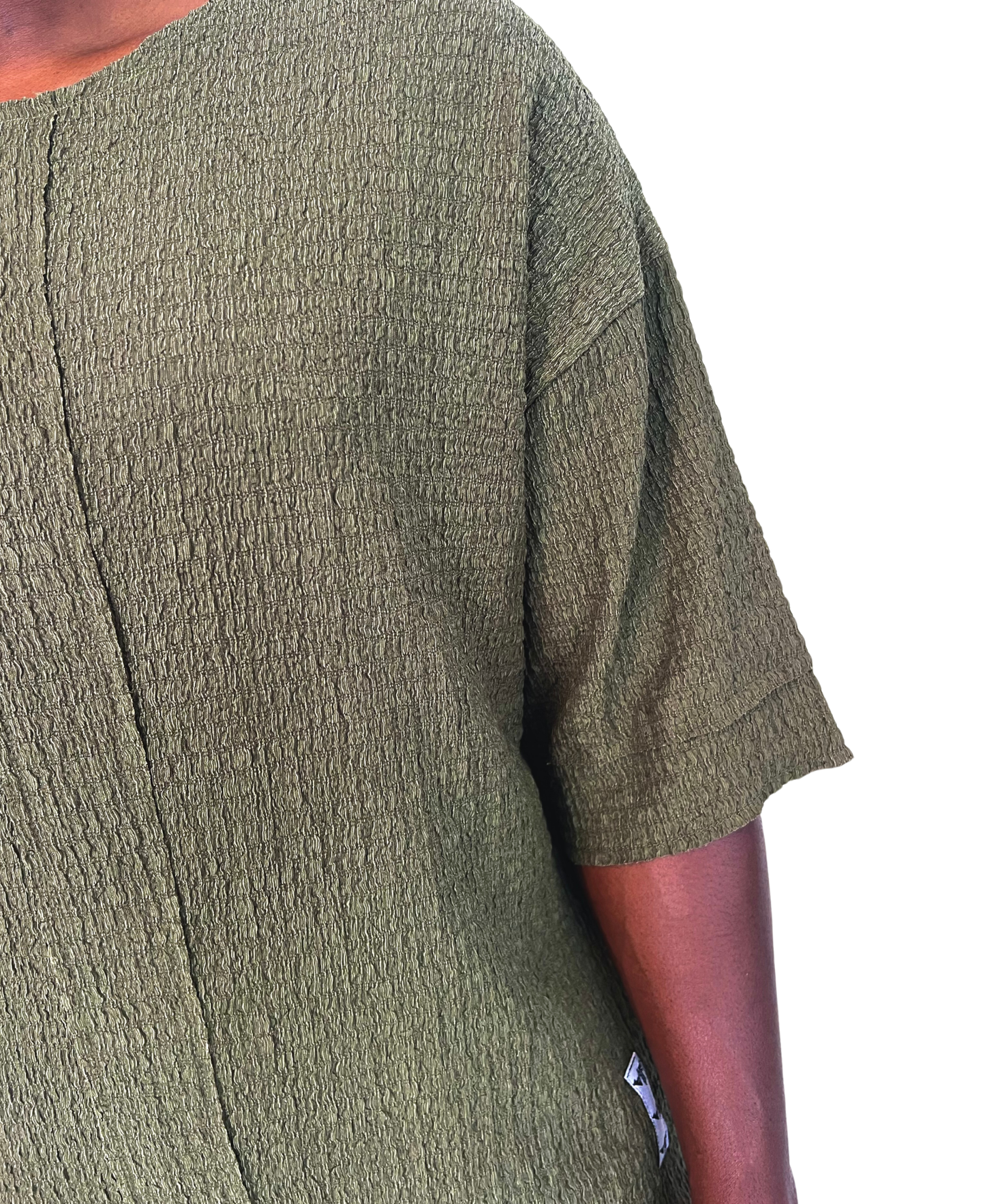 Khaki Two-Piece Set with Long Trousers