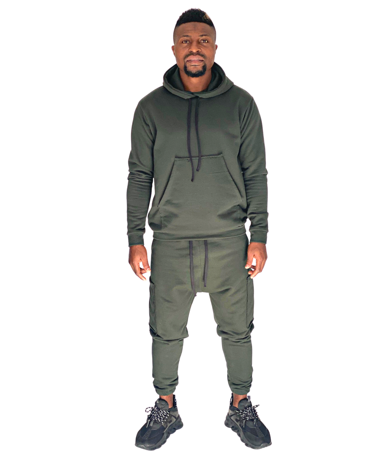 Dark Green Tracksuit with Hood