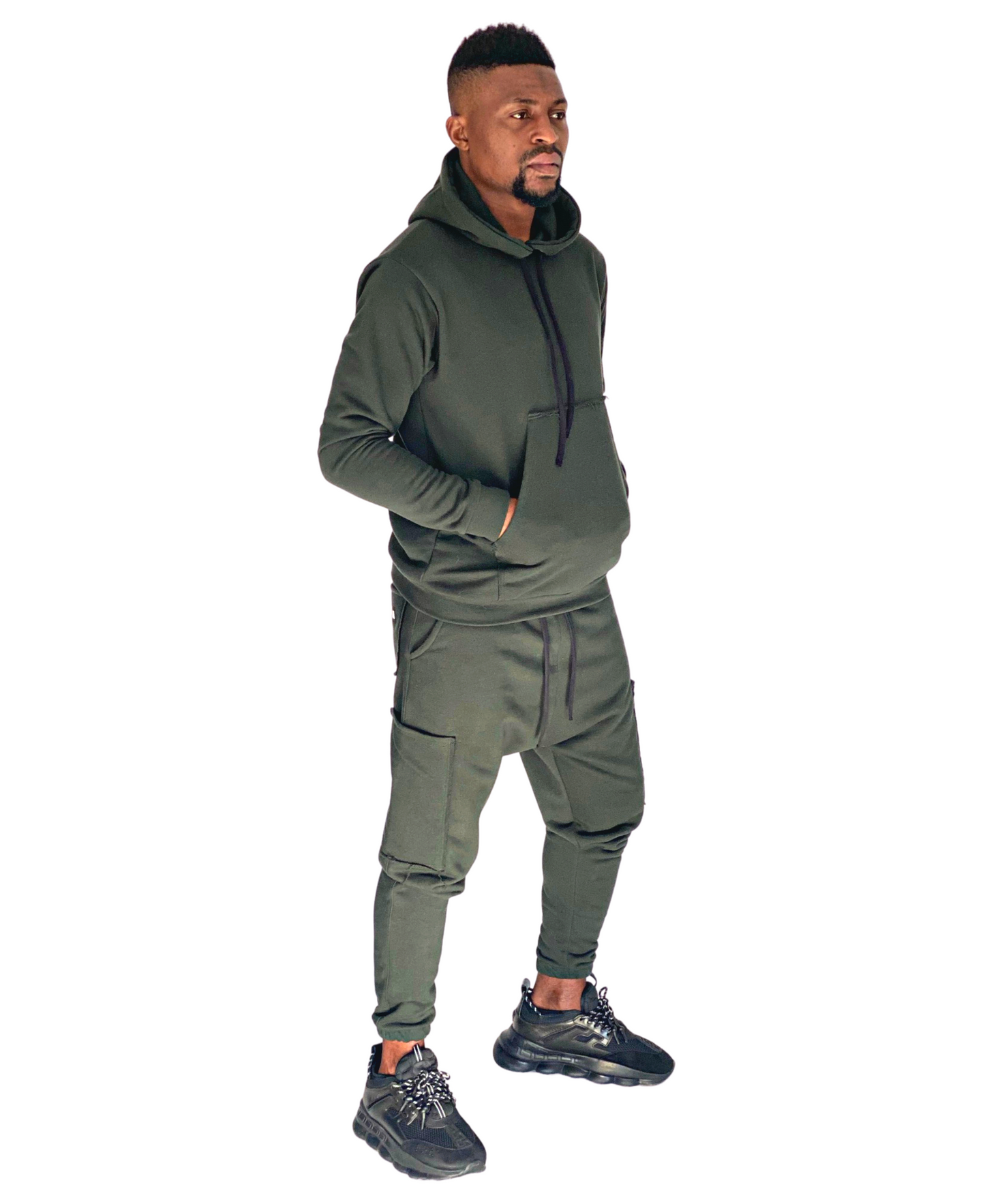 Dark Green Tracksuit with Hood