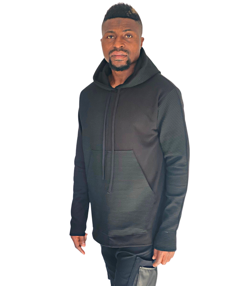 Black Hoodie with Statement Design - Fatai Style