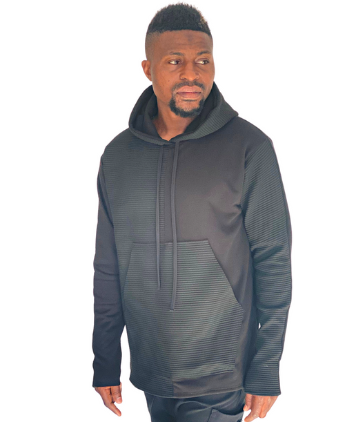Black Hoodie with Statement Design - Fatai Style