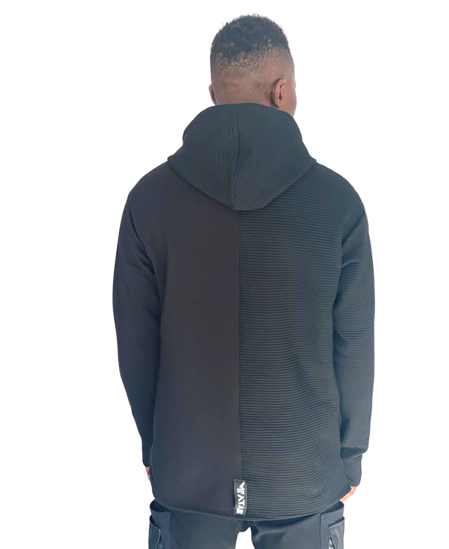 Black Hoodie with Statement Design - Fatai Style