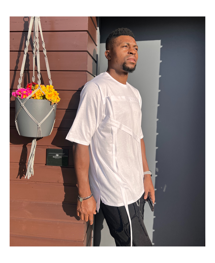 White T-Shirt with Statement Design
