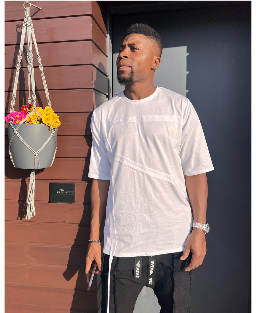 White T-Shirt with Statement Design