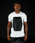 White t-shirt with black applied design - Fatai Style