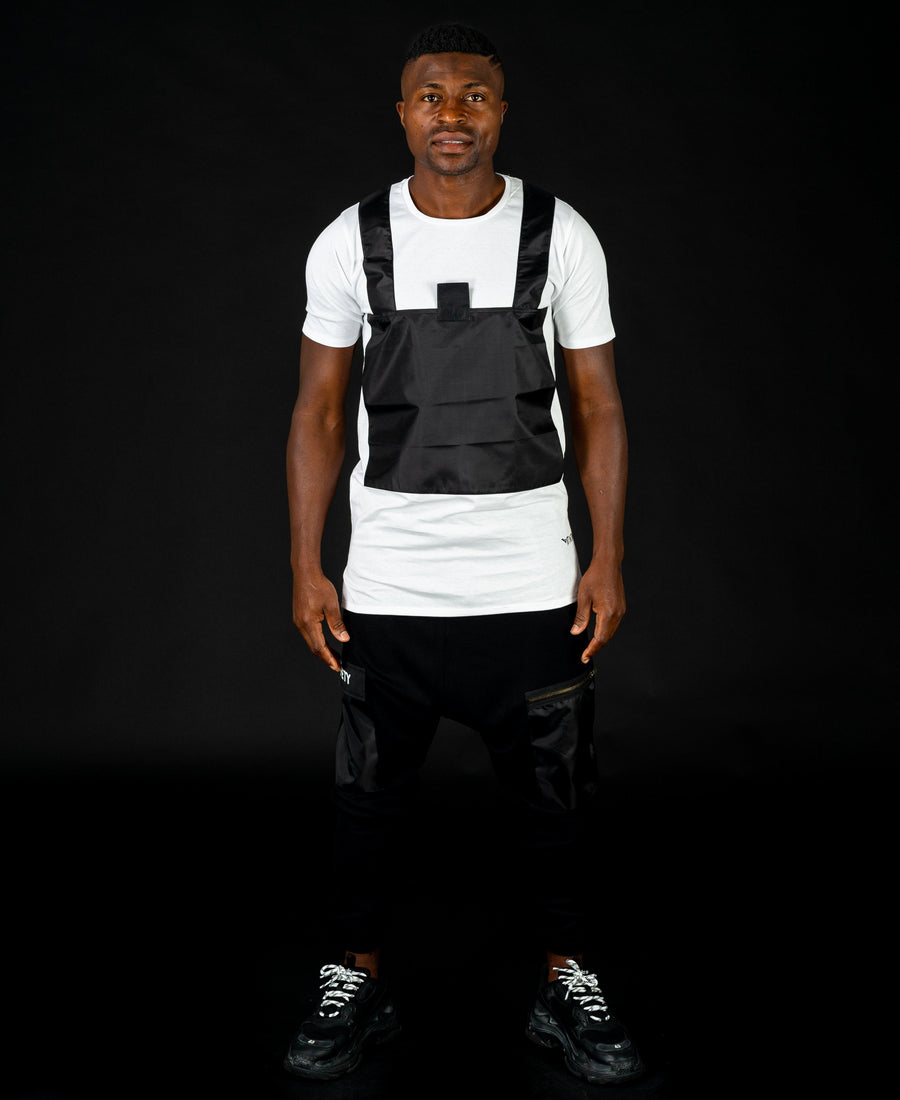 White t-shirt with special panel design - Fatai Style