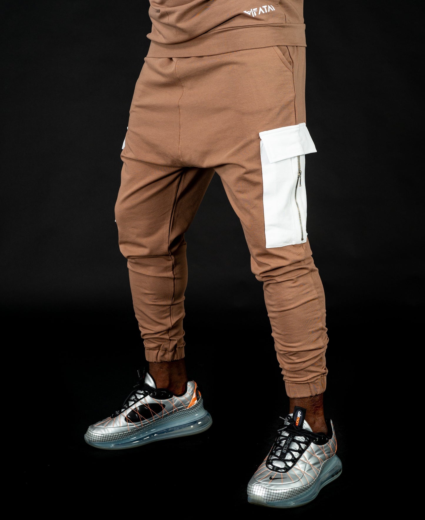 Brown tracksuit (long sleeve t-shirt+long trousers with pocket) - Fatai Style