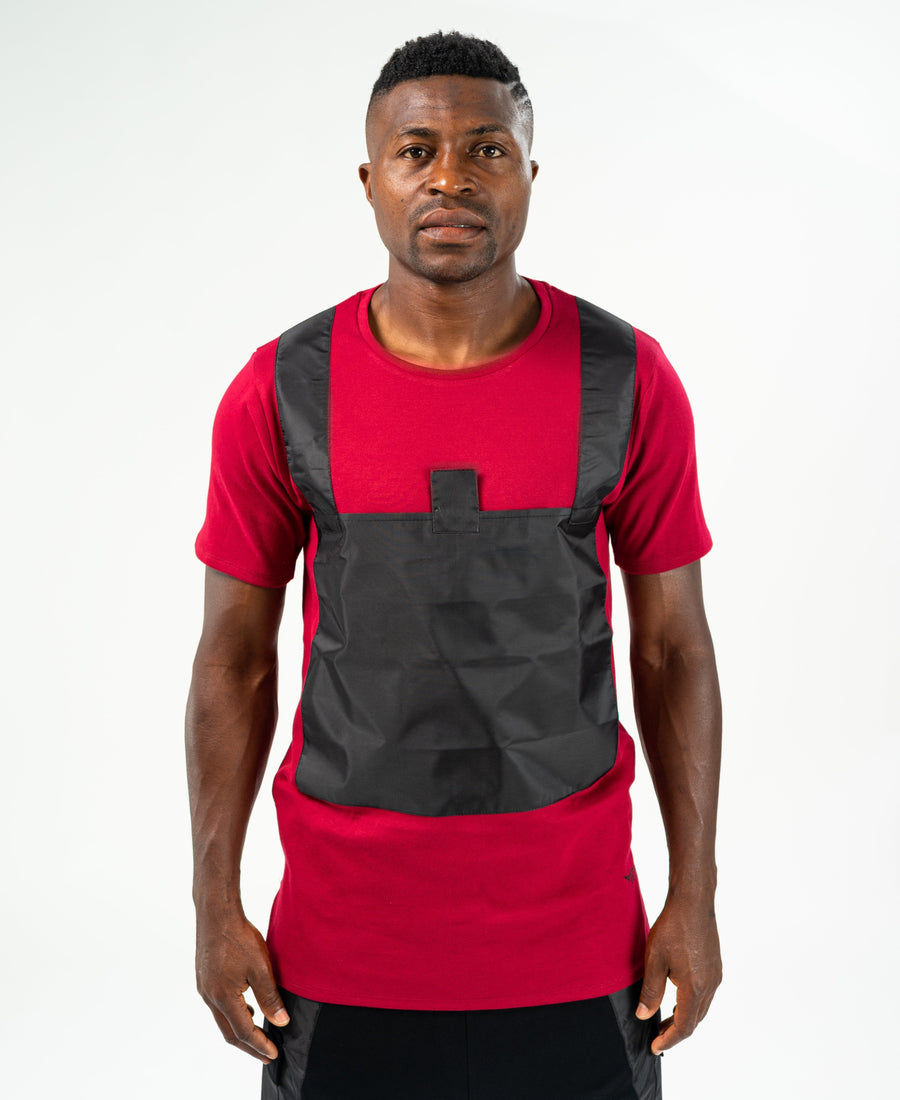Burgundy t-shirt with bulletproof design - Fatai Style