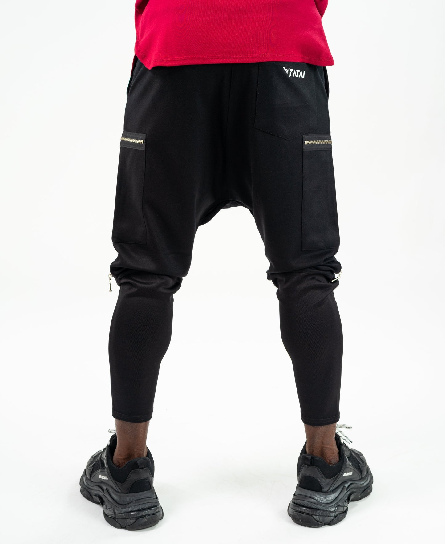 Black trousers with silver zips - Fatai Style