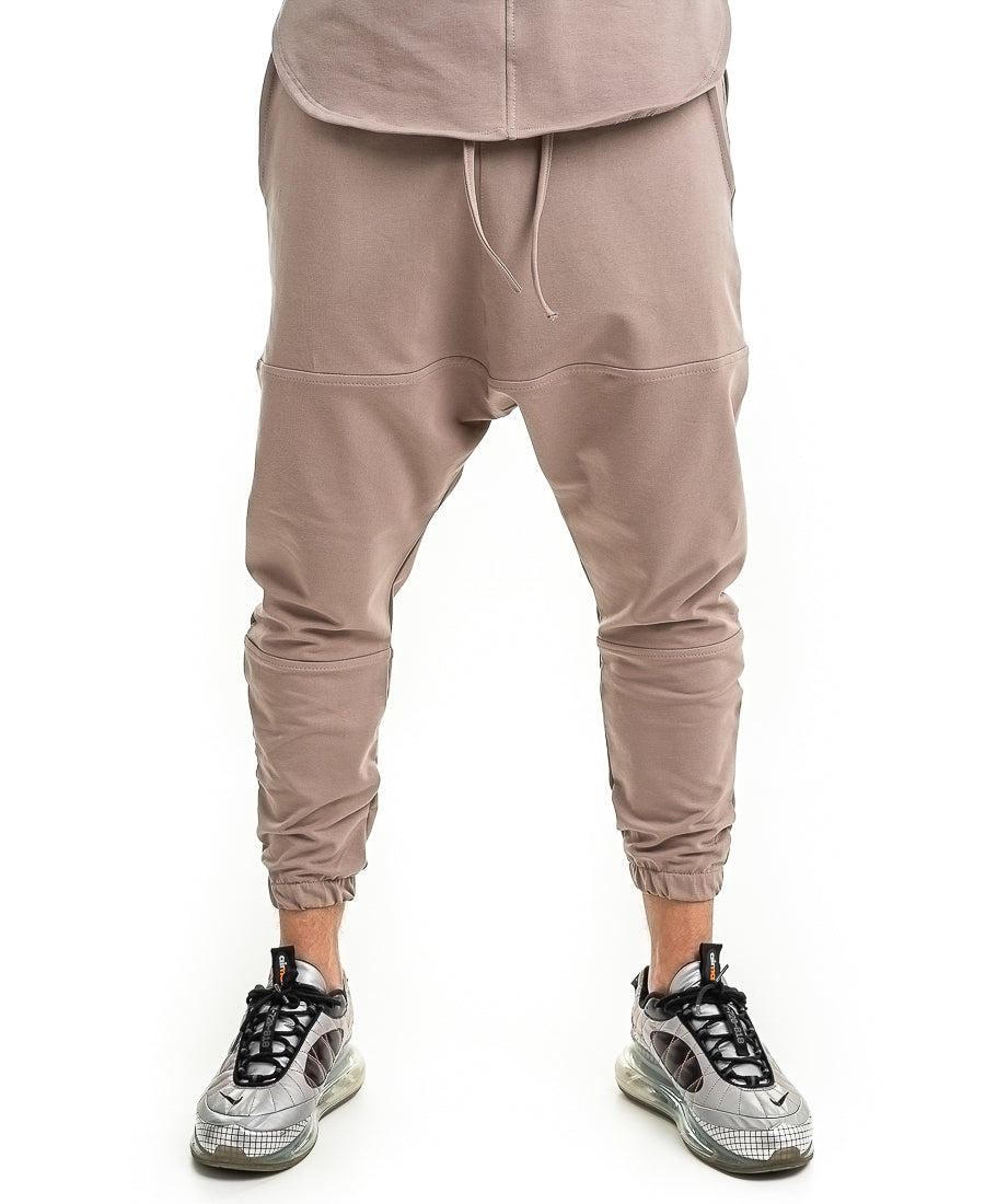 Cappuccino trousers with two horizontal sewings