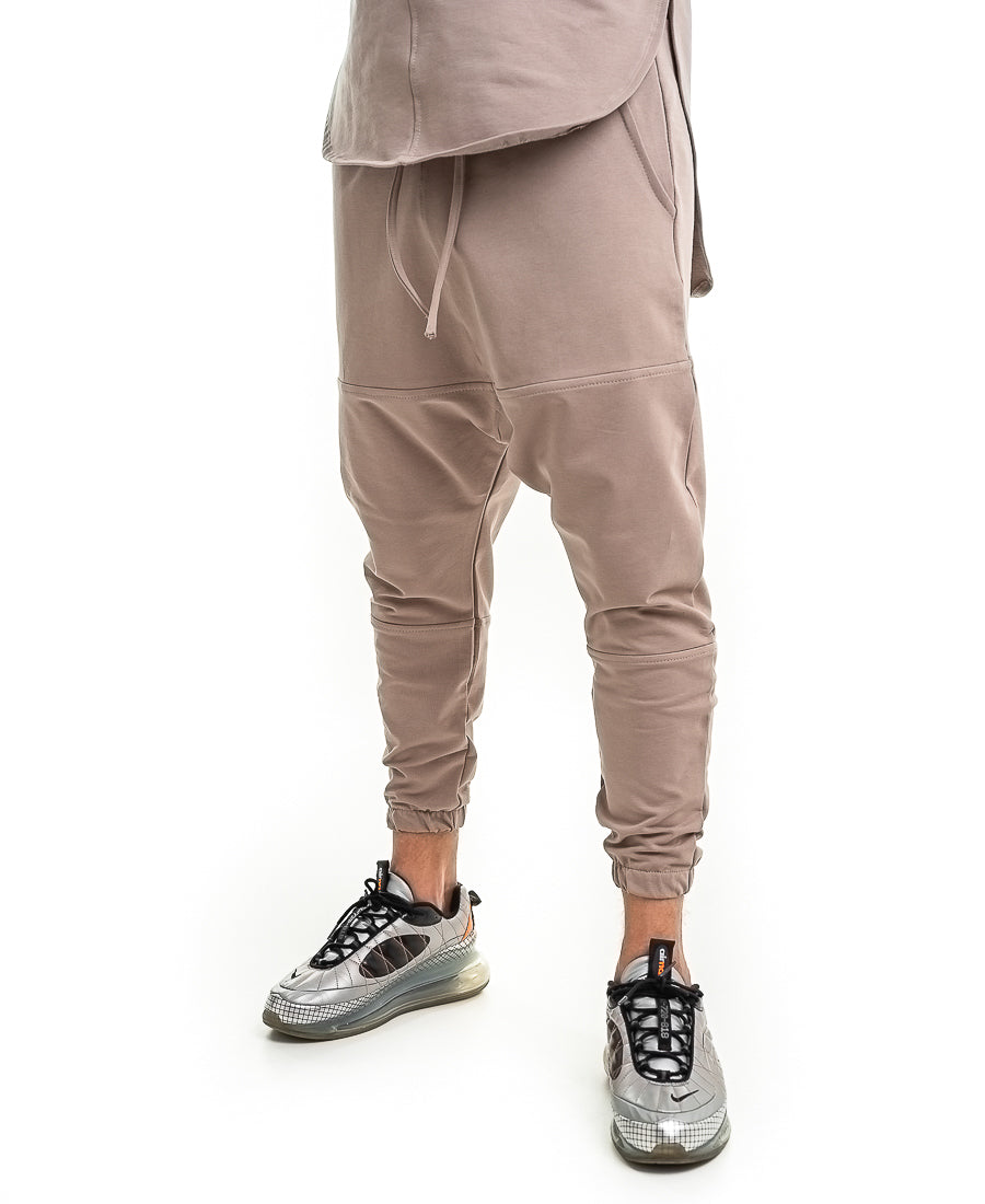 Cappuccino trousers with two horizontal sewings