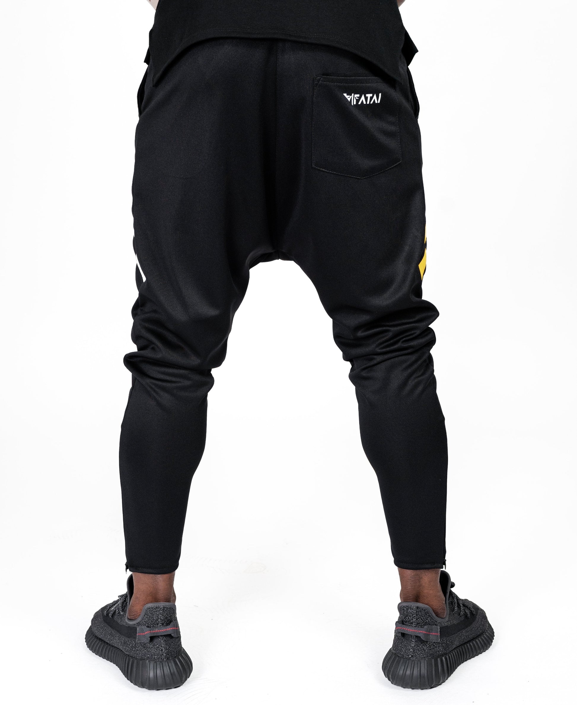 Black trousers with white and yellow design - Fatai Style