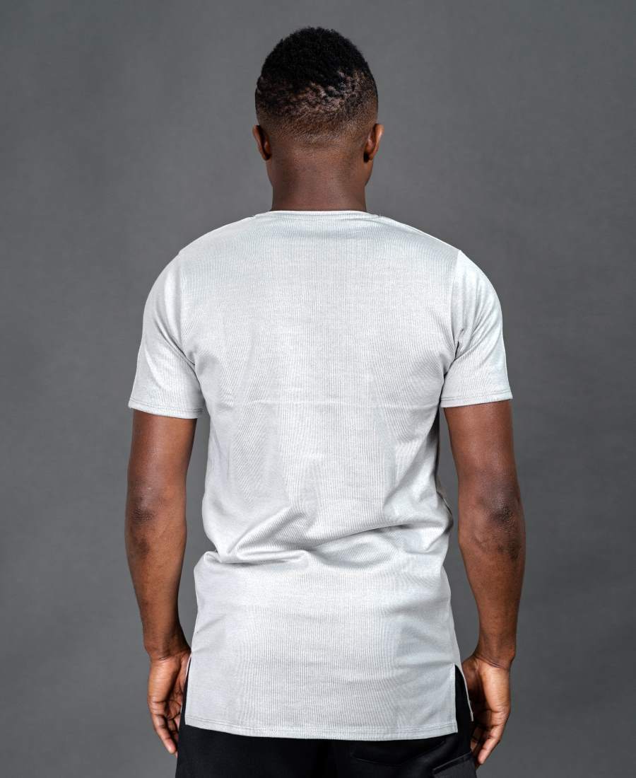 Grey t-shirt with black pocket - Fatai Style