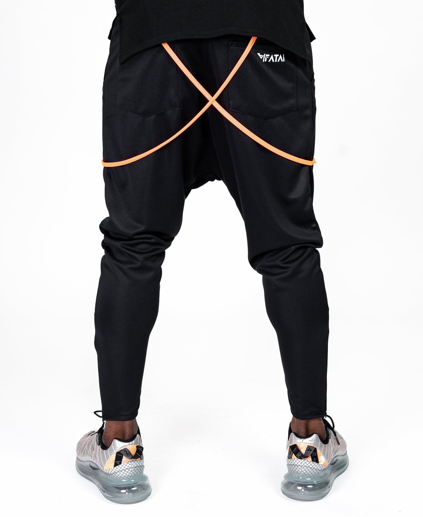 Black trousers with orange design - Fatai Style