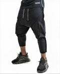 Black Trousers with Applied Pockets and Diagonal Seam