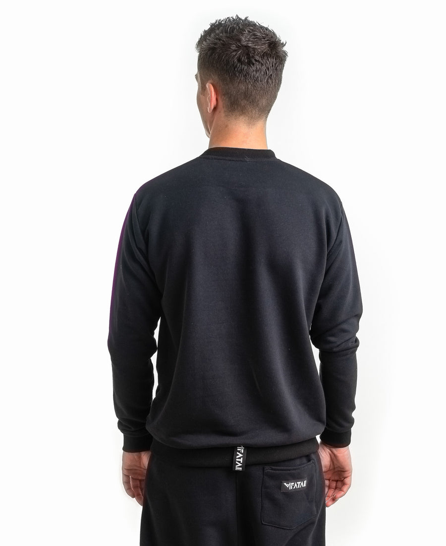 Black Sweatshirt with Printed Logo